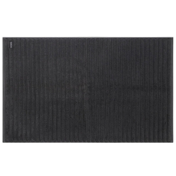 Bemboka Turkish Ribbed Bath Mat | Charcoal | 60x95cm - Suzie Anderson Home