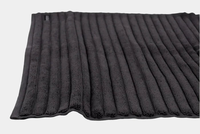 Bemboka Turkish Ribbed Bath Mat | Charcoal | 60x95cm - Suzie Anderson Home
