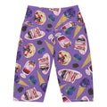 Berry kawaii biker shorts in violet with blueberry ice cream cones and plump blackberries