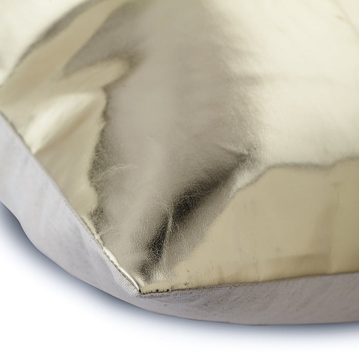 Better Half Gold - Metallic Gold Faux Leather Decorative Euro Sham