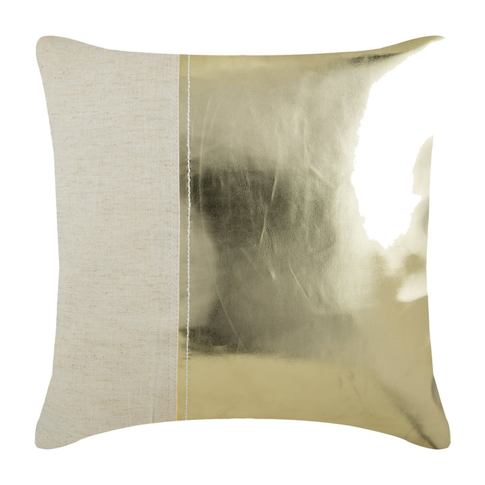 Better Half Gold - Metallic Gold Faux Leather Decorative Euro Sham