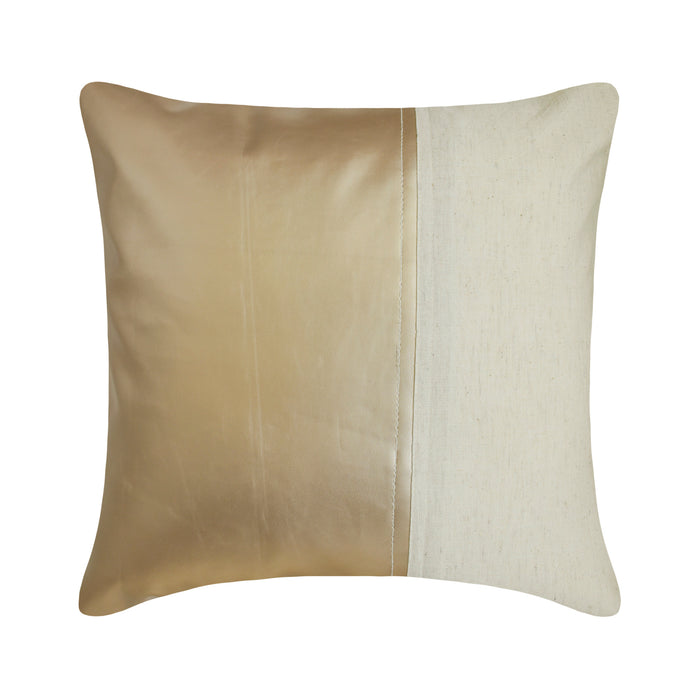 Better Half Gold - Metallic Gold Faux Leather Decorative Euro Sham