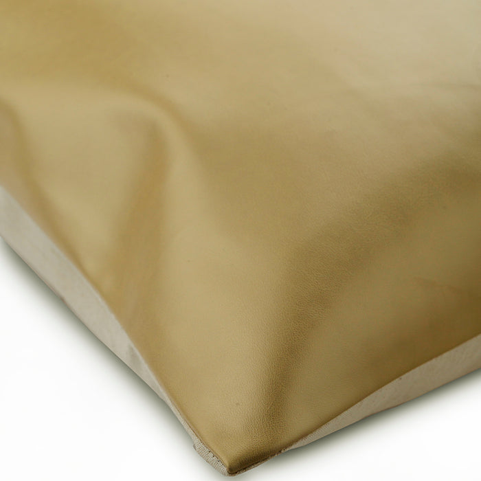 Better Half Matte Gold - Matte Gold Faux Leather Throw Pillow Cover