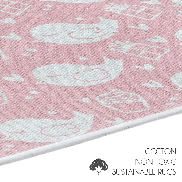 Bird Pattern Large Dish Drying Mat for Kitchen Counter |24 x 18 x 0.25 Inches | Pink