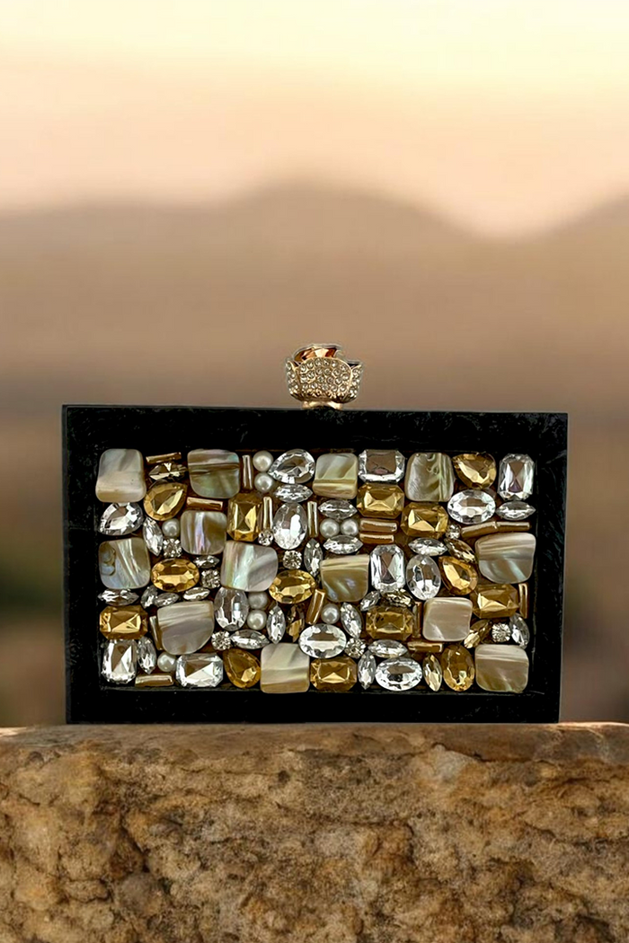 Black Aura Resin Clutch