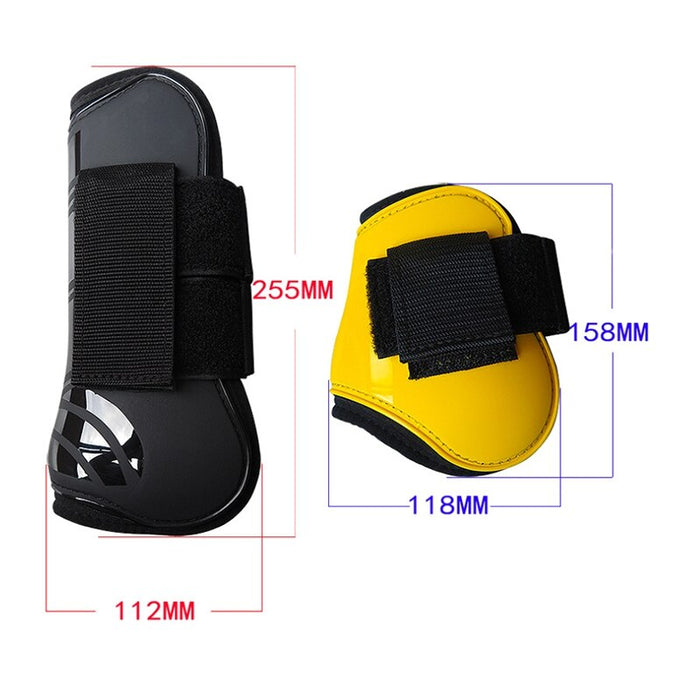 Black Hook and Loop Closure Adjustable Tendon & Fetlock Boots - Dogs and Horses