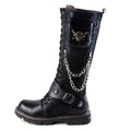 Black Long Knee Boots For Men Riding Boots