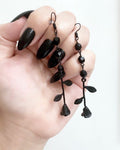 Black Rose Earrings