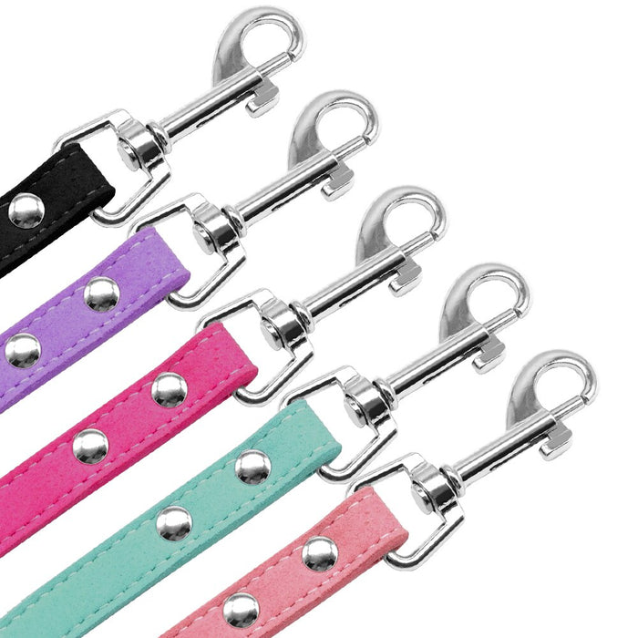 Bling Blue Suede Leash - Dogs and Horses