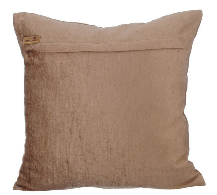 Blooming Tulips - Pearl Beige Velvet Decorative Euro Sham