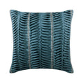 Blue Ceremony Pintucks Throw Pillow Cover