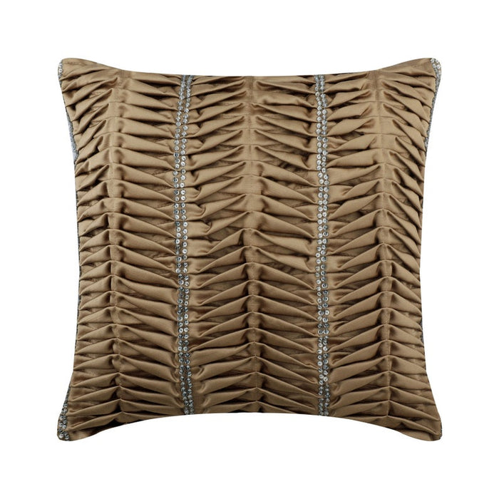 Blue Ceremony - Blue Satin Throw Pillow Cover