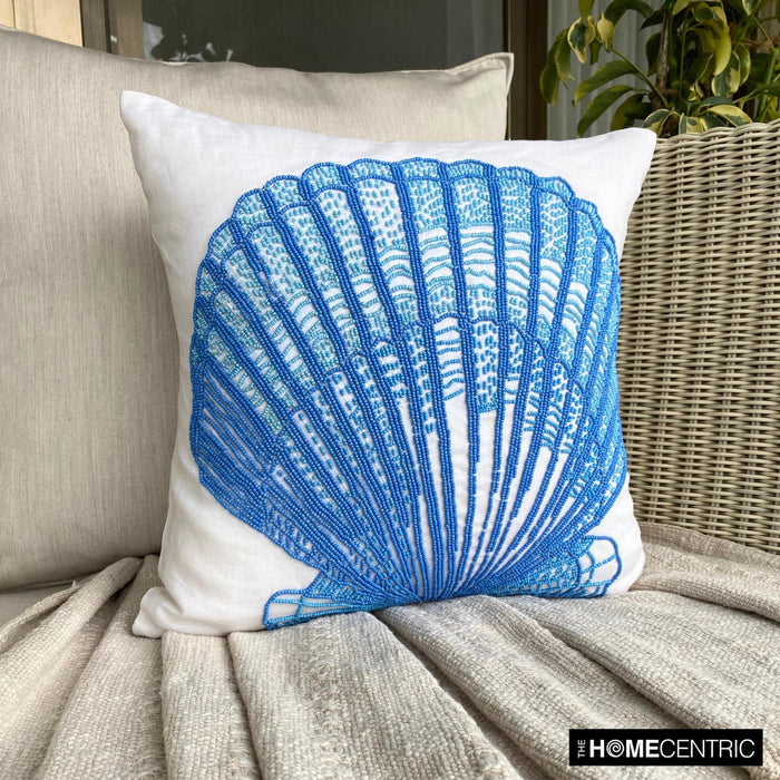 Koi Carp  Blue Throw Pillow Cover