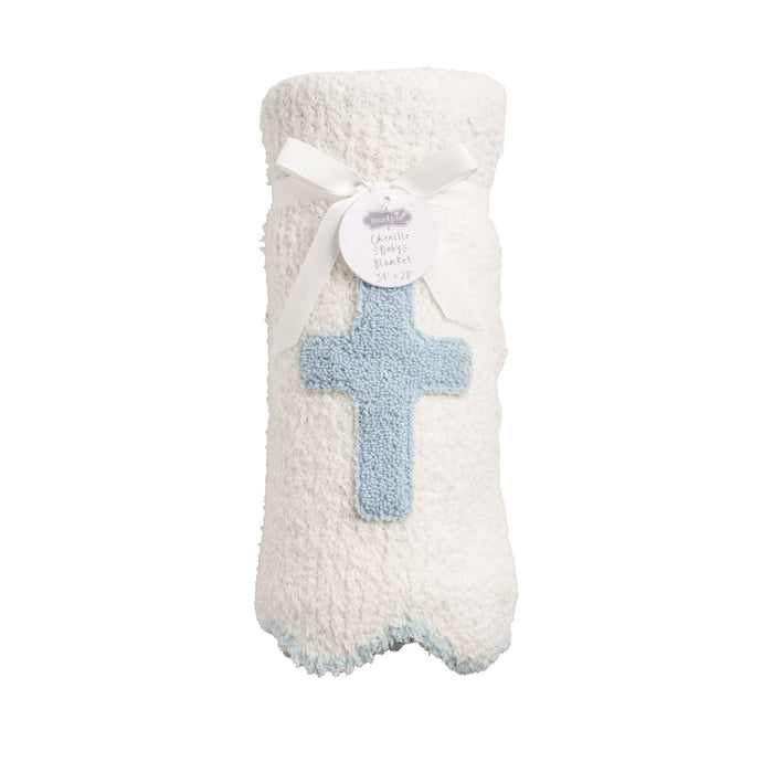 Blue Cross Chenille Blanket #11000287