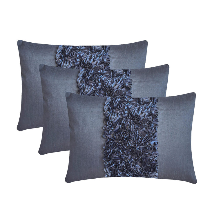 Blue Love - Art Silk Blue Decorative Lumbar Pillow Cover