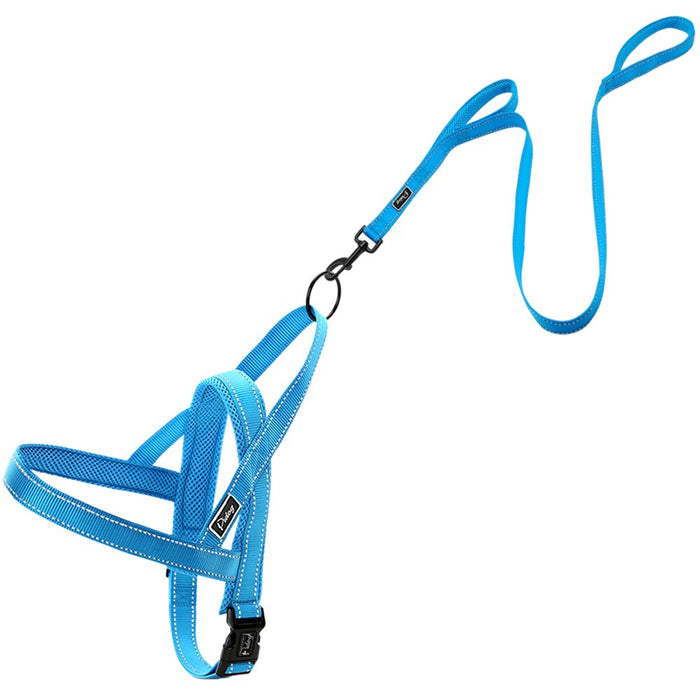 Blue No Pull Reflective Harness & Leash Set - Dogs and Horses