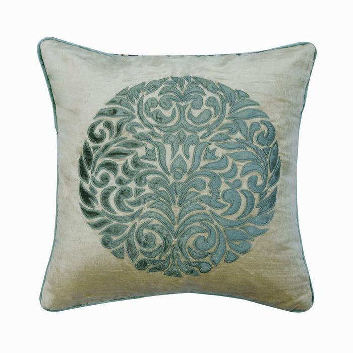 Blue Scent Velvet Throw Pillow Cover