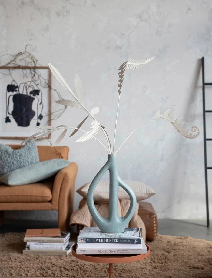Blue Stoneware Vase
