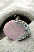 Blush Aura Resin Clutch