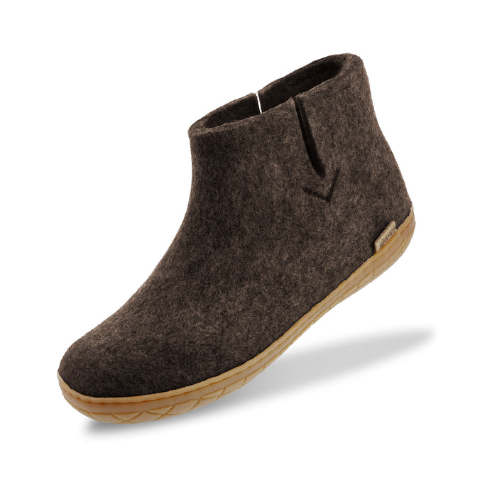 Boot with natural rubber sole - honey - Chestnut