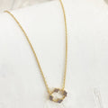 Bourgeon Necklace | Gold Plate, White Topaz & Green Sapphire - Suzie Anderson Home
