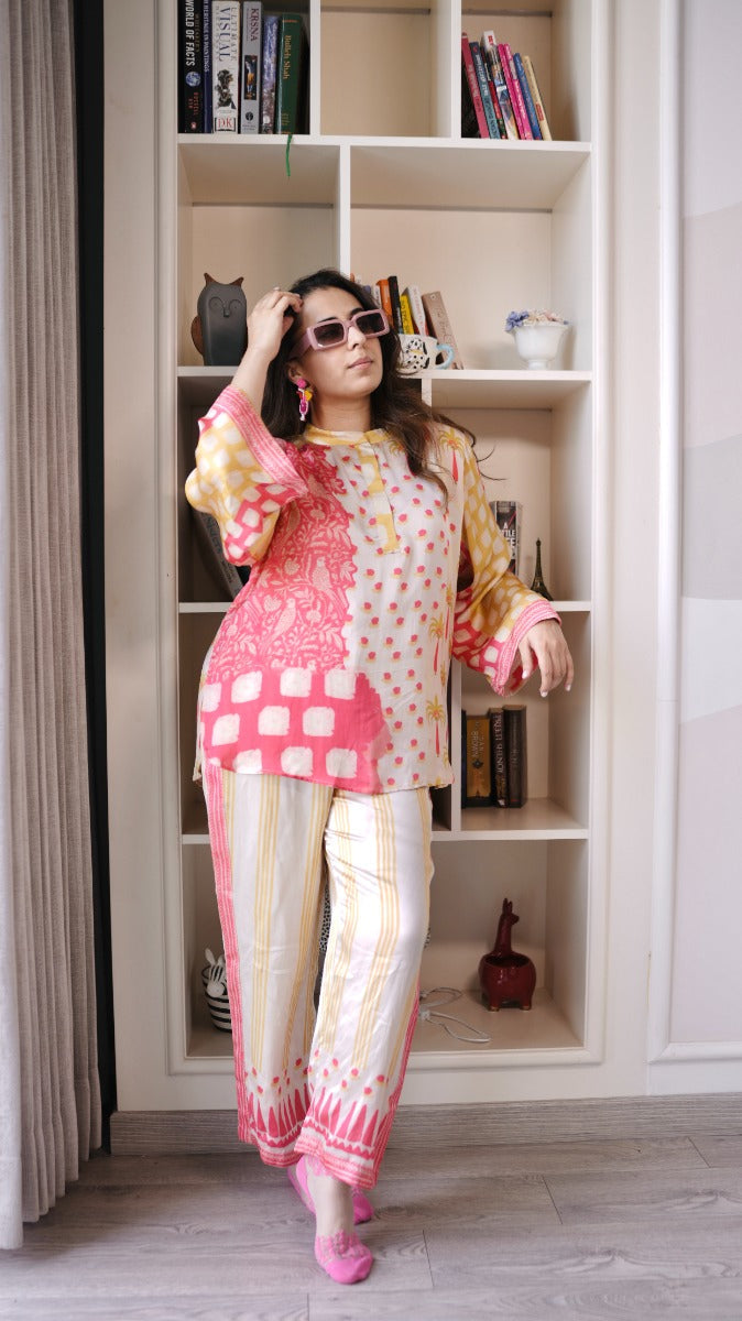 Bow And Snooze Pink Co-ord Set