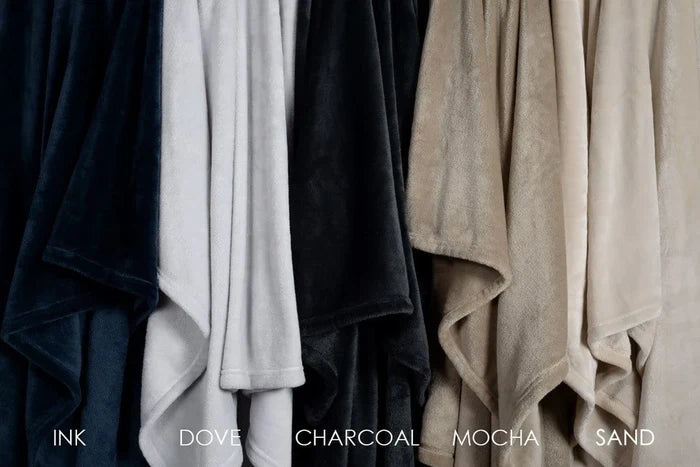 Brogo Bemboka Supersoft Micro Mink Throw | Charcoal