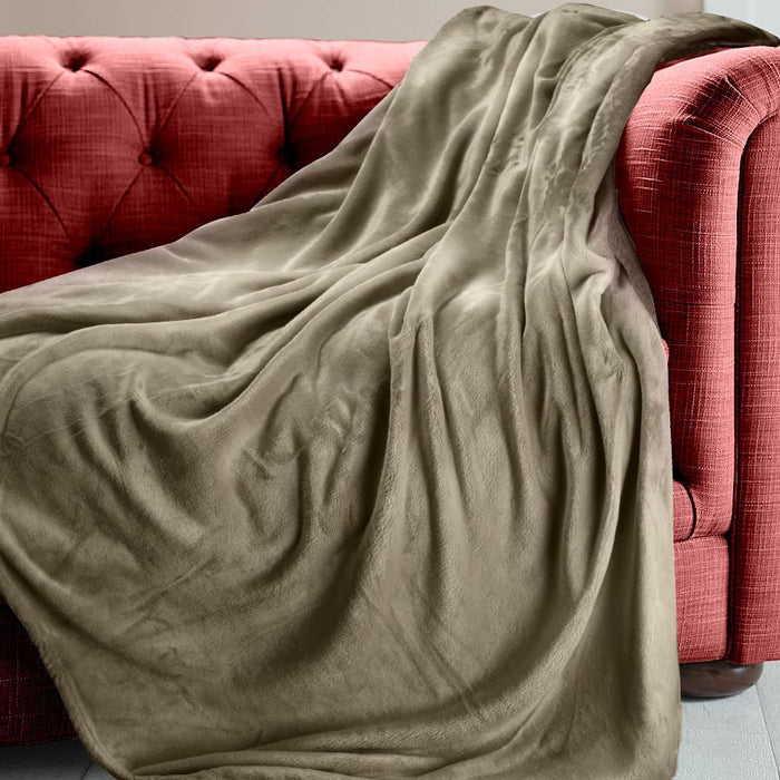Brogo Bemboka Supersoft Micro Mink Throw | Mocha - Suzie Anderson Home