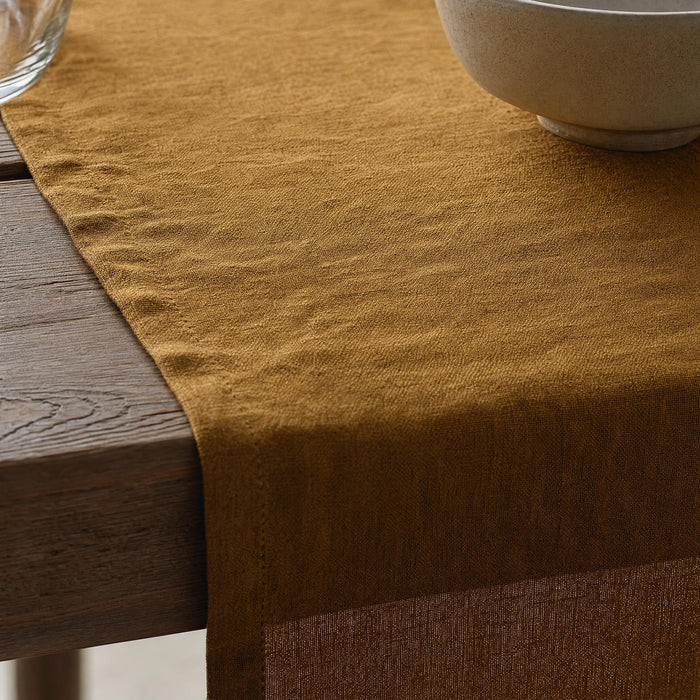 Bronze Linen Table Runner
