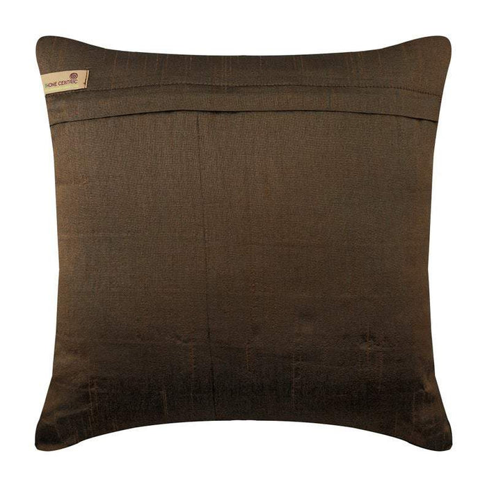 Brown Ocean - Brown Art Silk Decorative Euro Sham