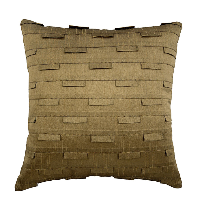 Brown Ocean - Brown Art Silk Decorative Euro Sham