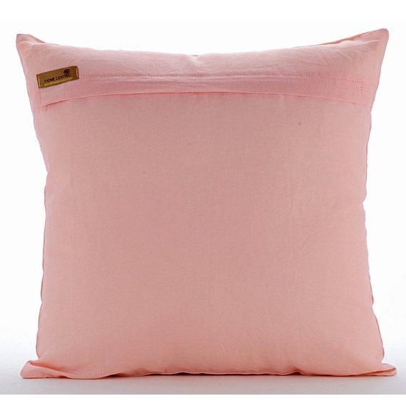Candy Floss - Pink Cotton Linen Decorative Euro Sham