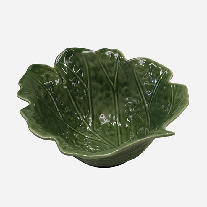 Ceramic Green Vine Leaf Bowl | Small