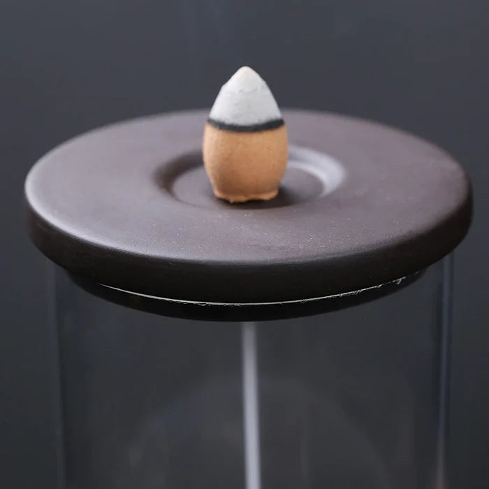 Ceramic Open Hand Waterfall Incense Burner