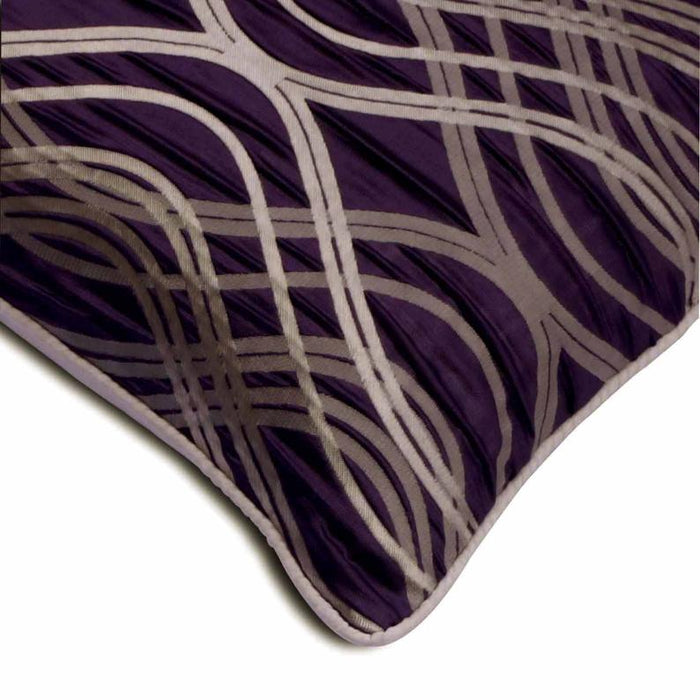 Chain Sling - Brown Jacquard Silk Throw Pillow Cover
