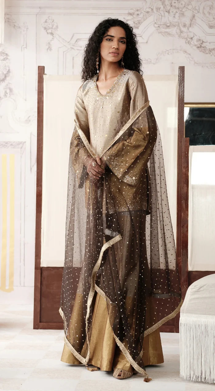 Champagne Sharara Set