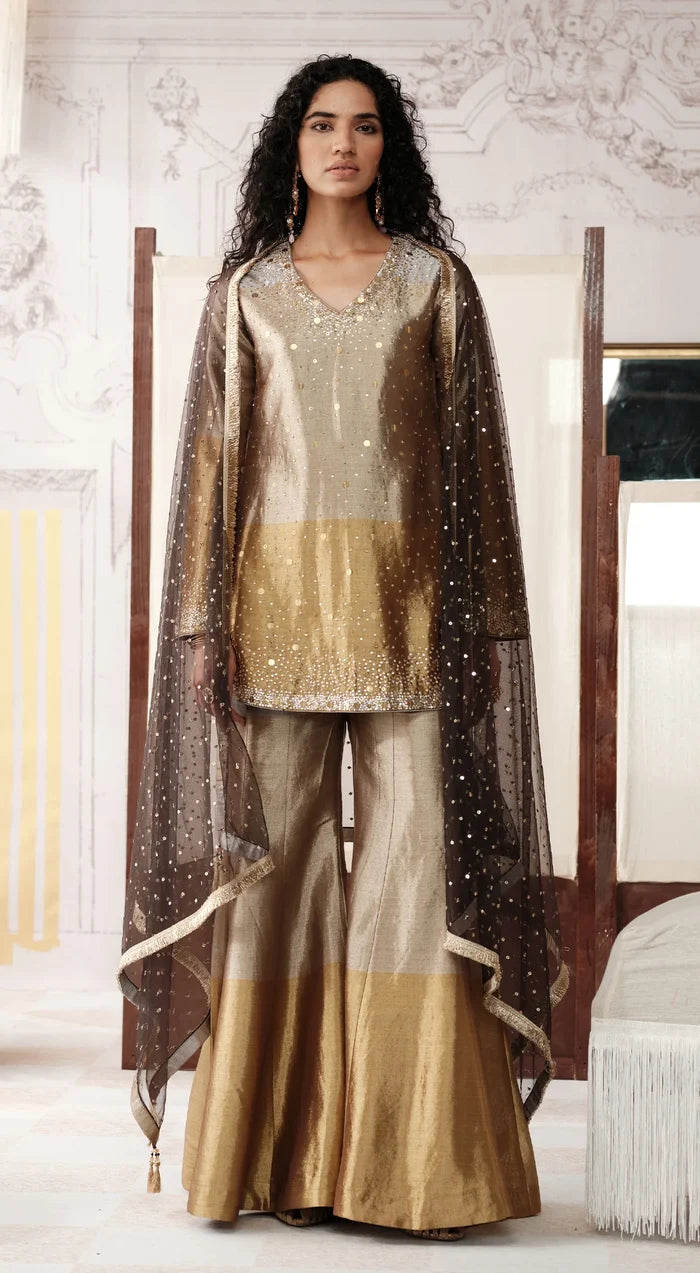 Champagne Sharara Set