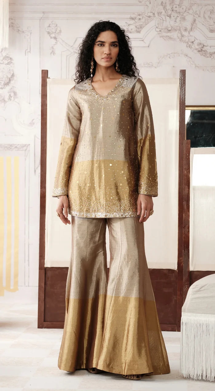 Champagne Sharara Set