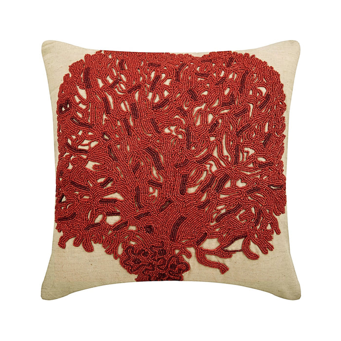 Changing Tree - Natural Beige Cotton Linen Throw Pillow Cover