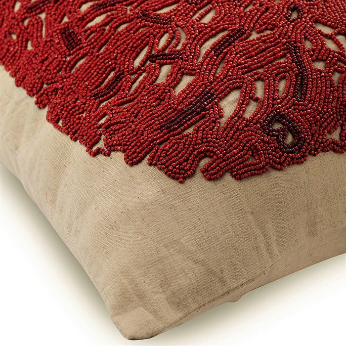 Changing Tree - Natural Beige Cotton Linen Throw Pillow Cover