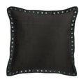 Charcoal Crystal Palace - Charcoal Gray Velvet Decorative Euro Sham