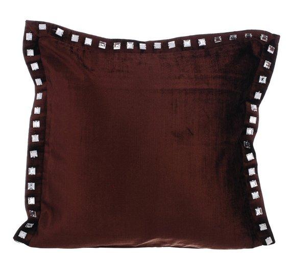 Choco Crystal Palace - Chocolate Brown Velvet Decorative Euro Sham
