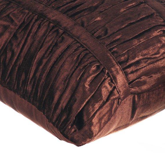 Chocolate Brown Beauty - Chocolate Brown Velvet Decorative Euro Sham