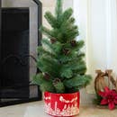 RED POT WITH WHITE CITY DETAILS