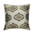 Chronicles - Gray Jacquard Silk Throw Pillow Cover