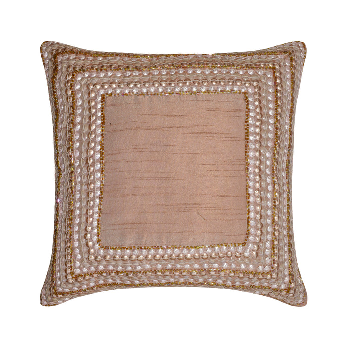 Cinderella - Peach Art Silk Throw Pillow Cover