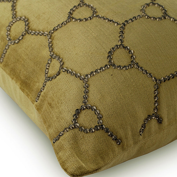 Class Wire - Sage Green Velvet Decorative Euro Sham