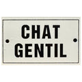 Classic French Style Enamel Plaque | Chat Gentil | 10 x 6cm - Suzie Anderson Home
