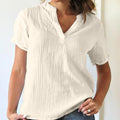Classic V Muslin Cotton Top — Breathable, Versatile Women’s Tee