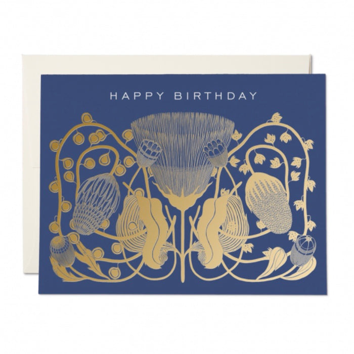 Cobalt Happy Birthday Card